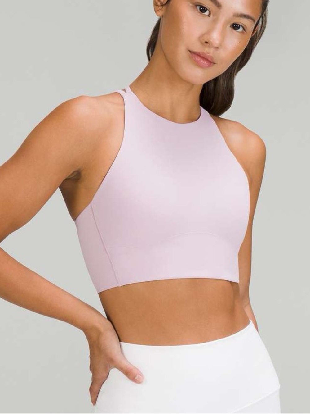 Lululemon Like a Cloud High-Neck Longline Bra | Pink Peony